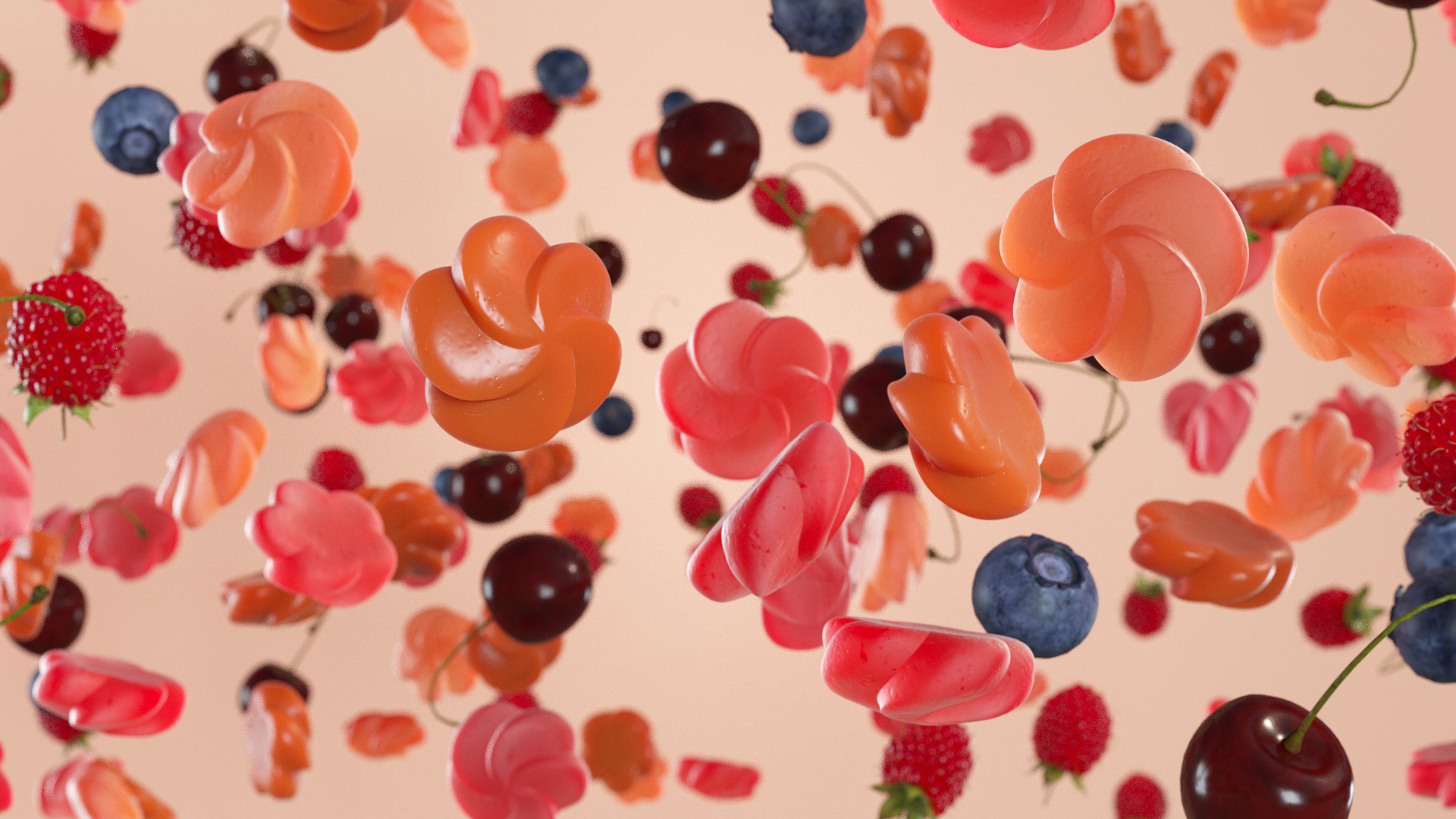 Campaña fotográfia producto 3D Gummies de Jelly Pills por Polarizador Estudio, detalle 6